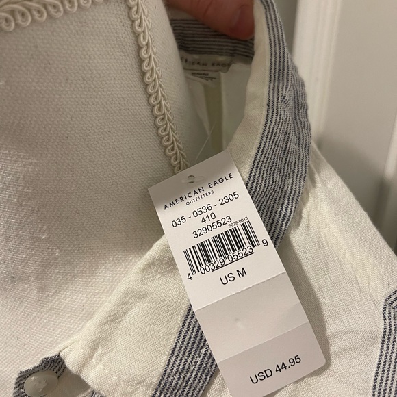 AE linen blend button up shirt - Picture 2 of 7